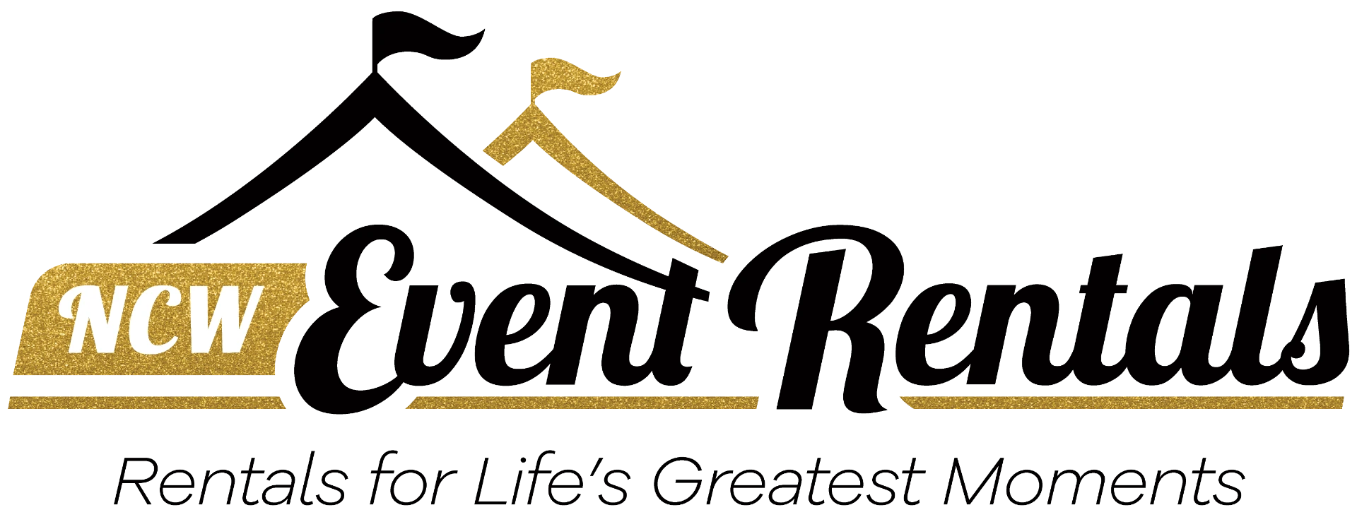 NCW Event Rentals logo — rentals for life's greatest moments
