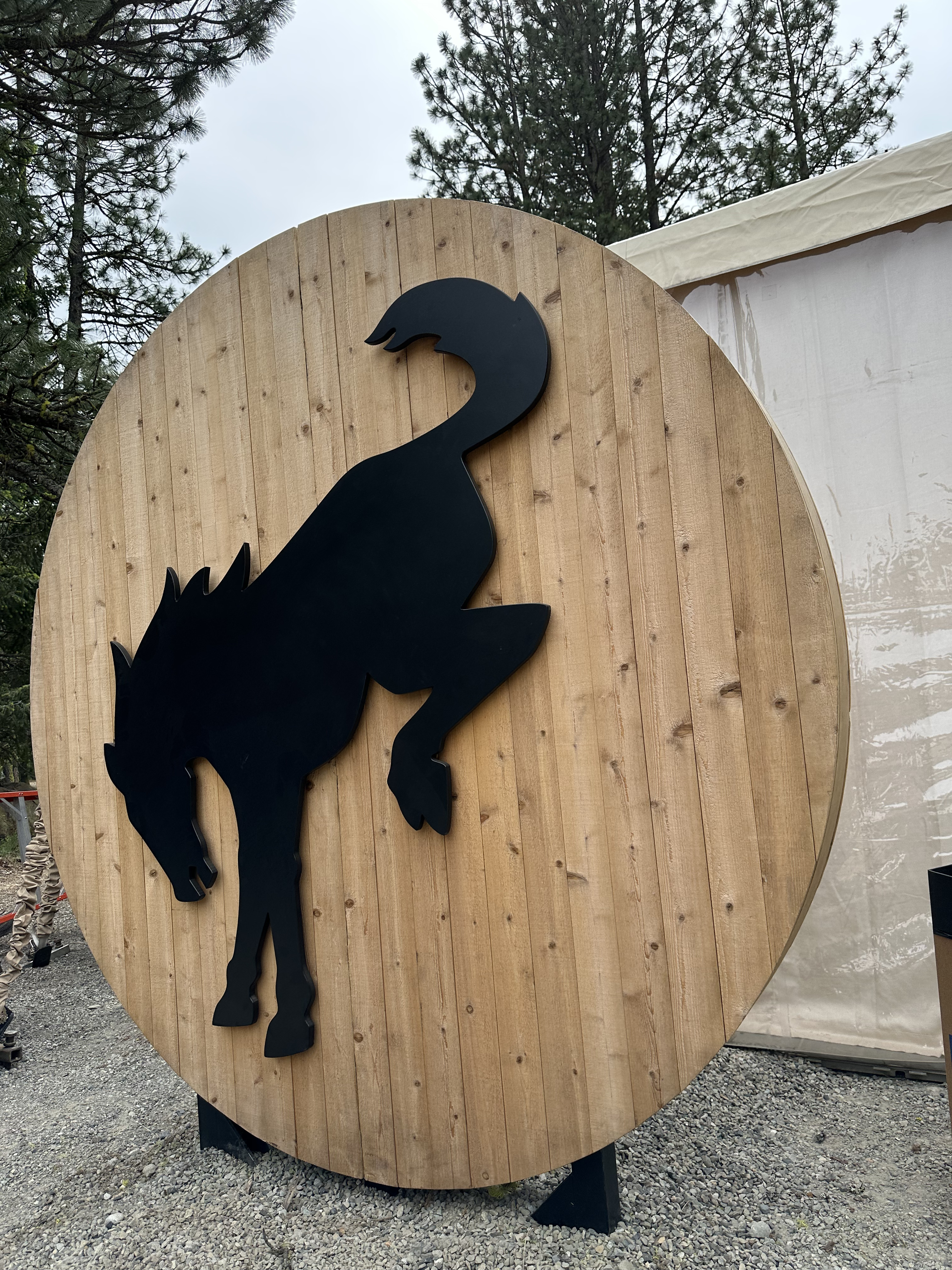 Ford Bronco event signage under rental tenting at Suncadia Resort in Cle Elum, Washington