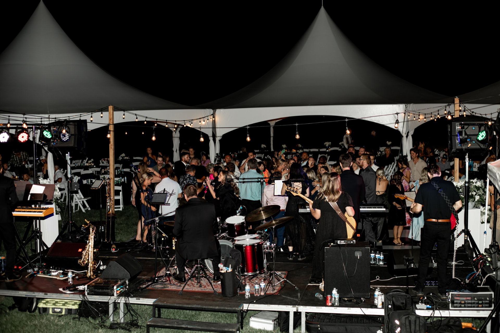 Large tent rental installed for a community event in Eastern Washington